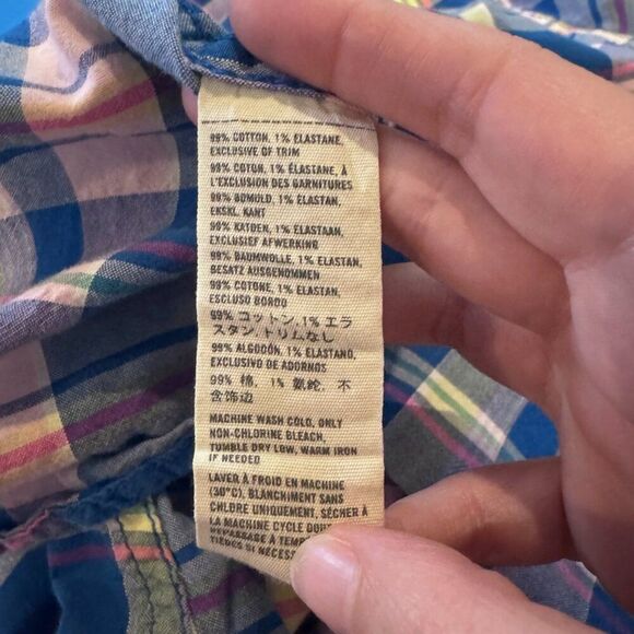 Abercrombie & Fitch Plaid Button Down Y2K Preppy Shirt Multicolor Women’s Medium - Picture 5 of 6